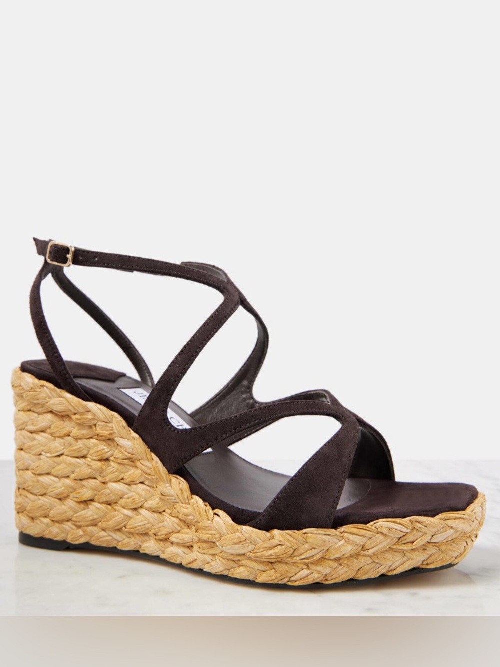 New Jimmy Choo Ayla 85 suede espadrille sandals $850 36.5